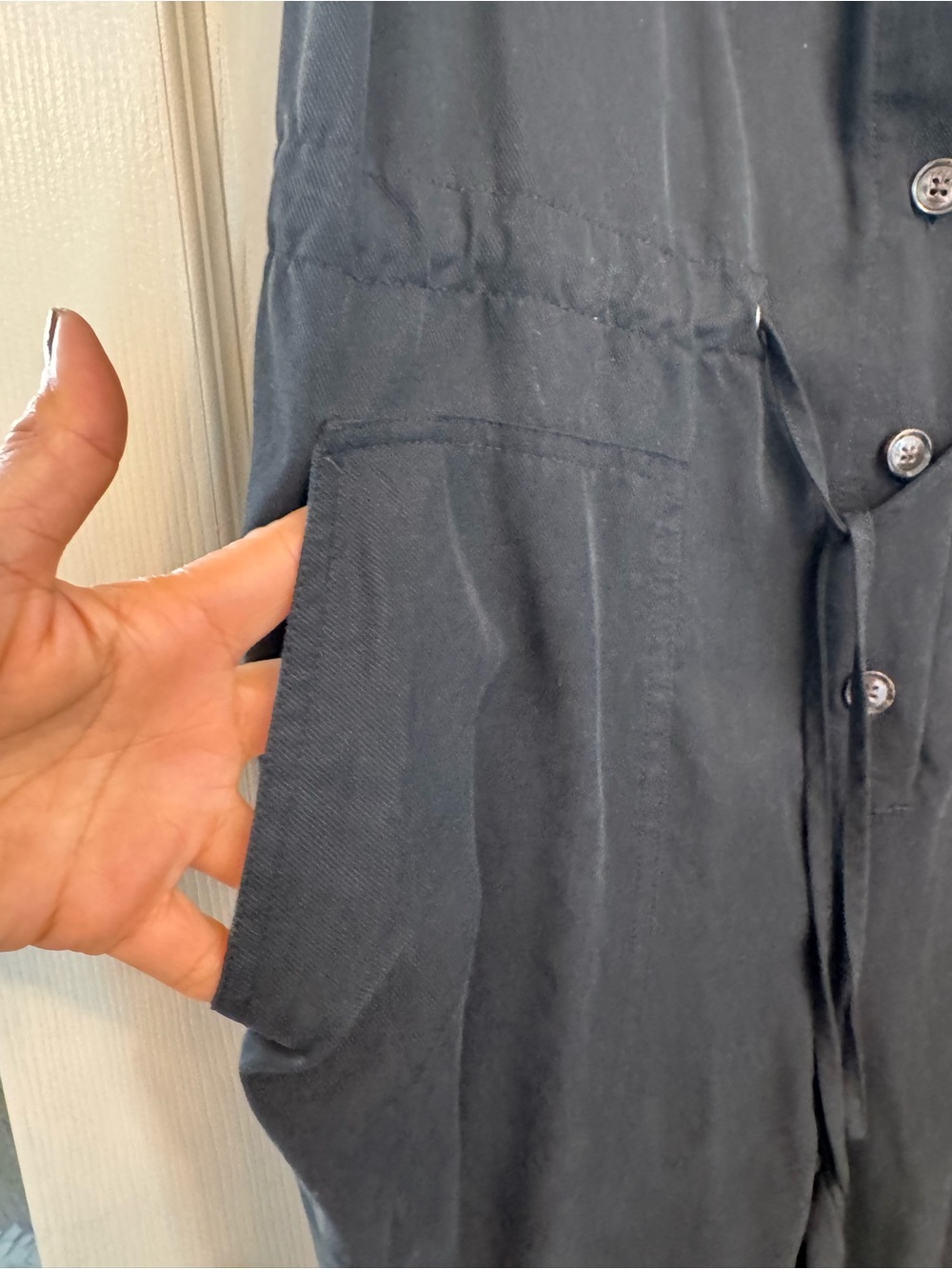 Banana Republic Factory Black Short Sleeve Utility Jumpsuit - Picture 6 of 7